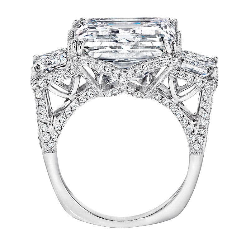 Platinum 11.47ct Asscher Cut Diamond Ring