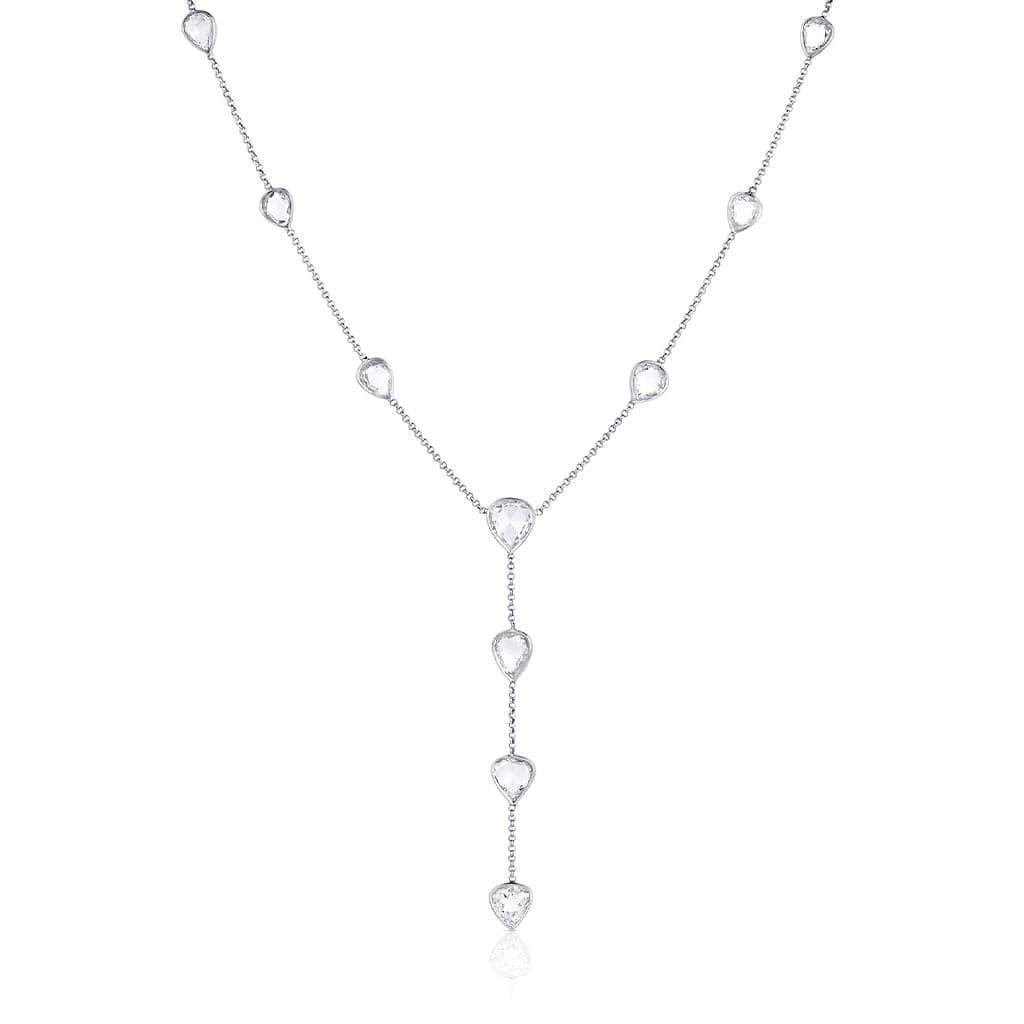 Estate Platinum 5.70ctw Rose Cut Diamond Necklace