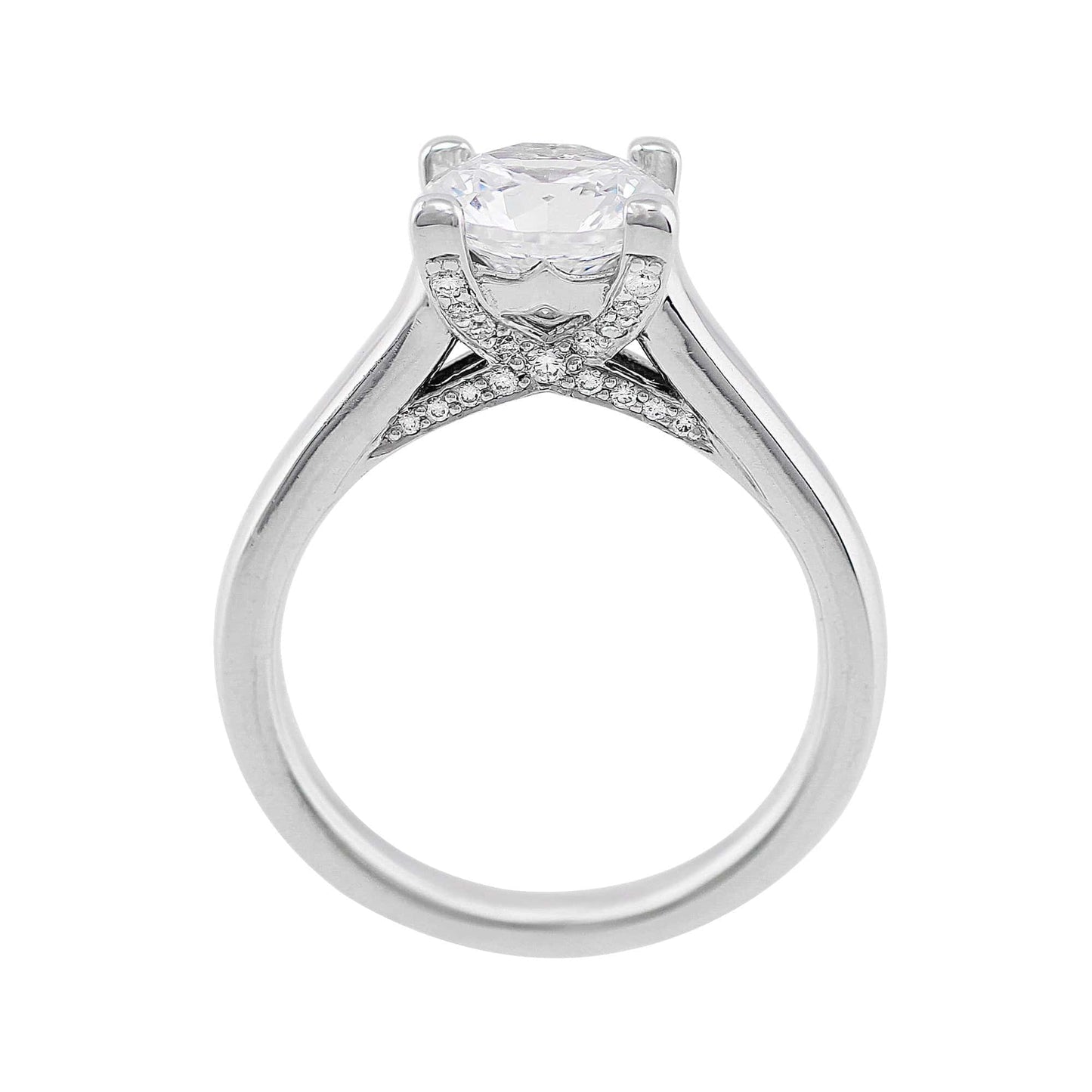 Ritani 18k White Gold Single Stone Modern Diamond Ring