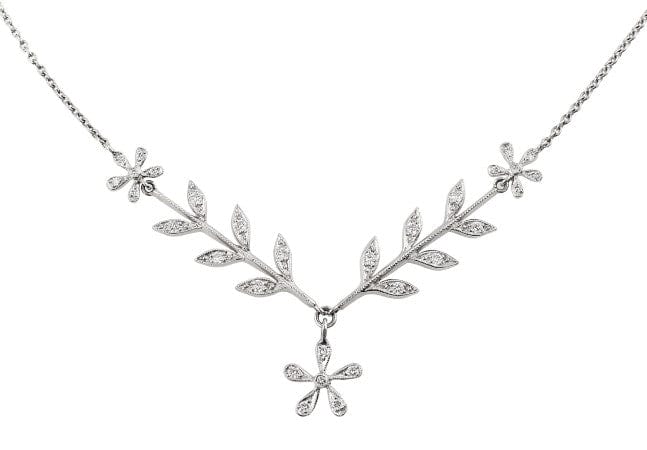 Platinum Estate Cathy Waterman Flower Necklace