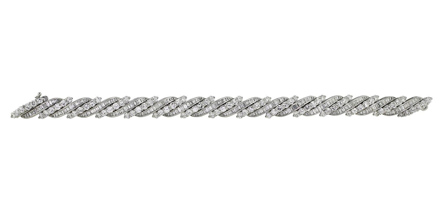 Swiss Made Platinum Diamond Bracelet