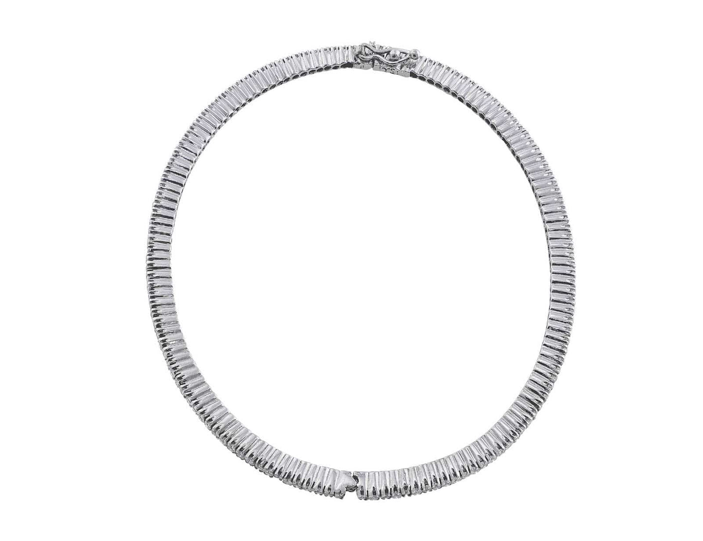 Estate 14kt White Gold Diamond Bangle