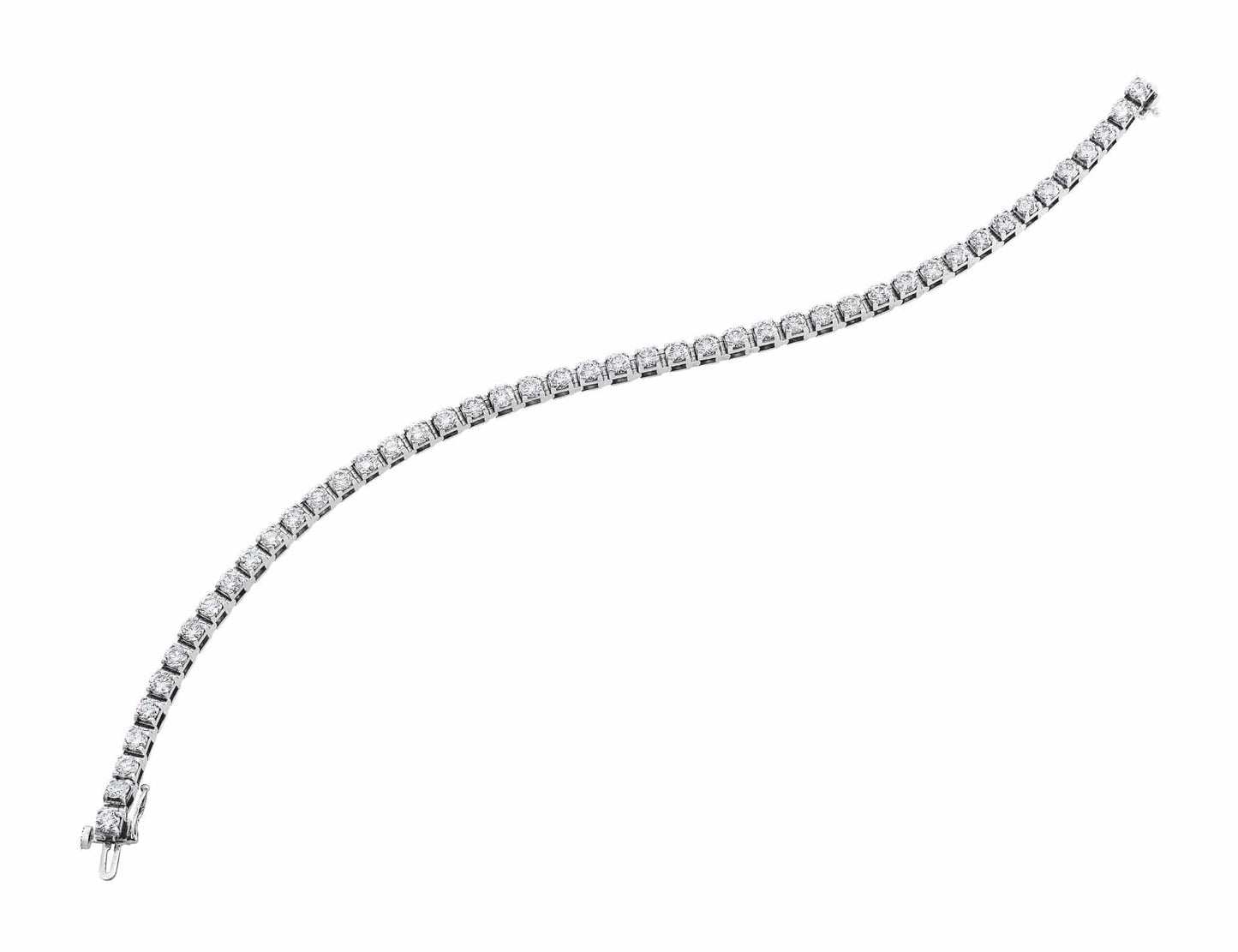 Rivière 14kt White Gold 4.51ctw Diamond Tennis Bracelet