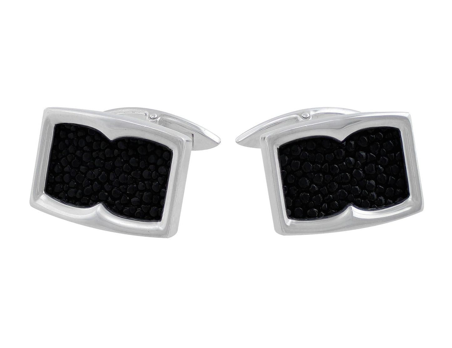 Stephen Webster Sterling Silver Stingray Inlay Cufflinks