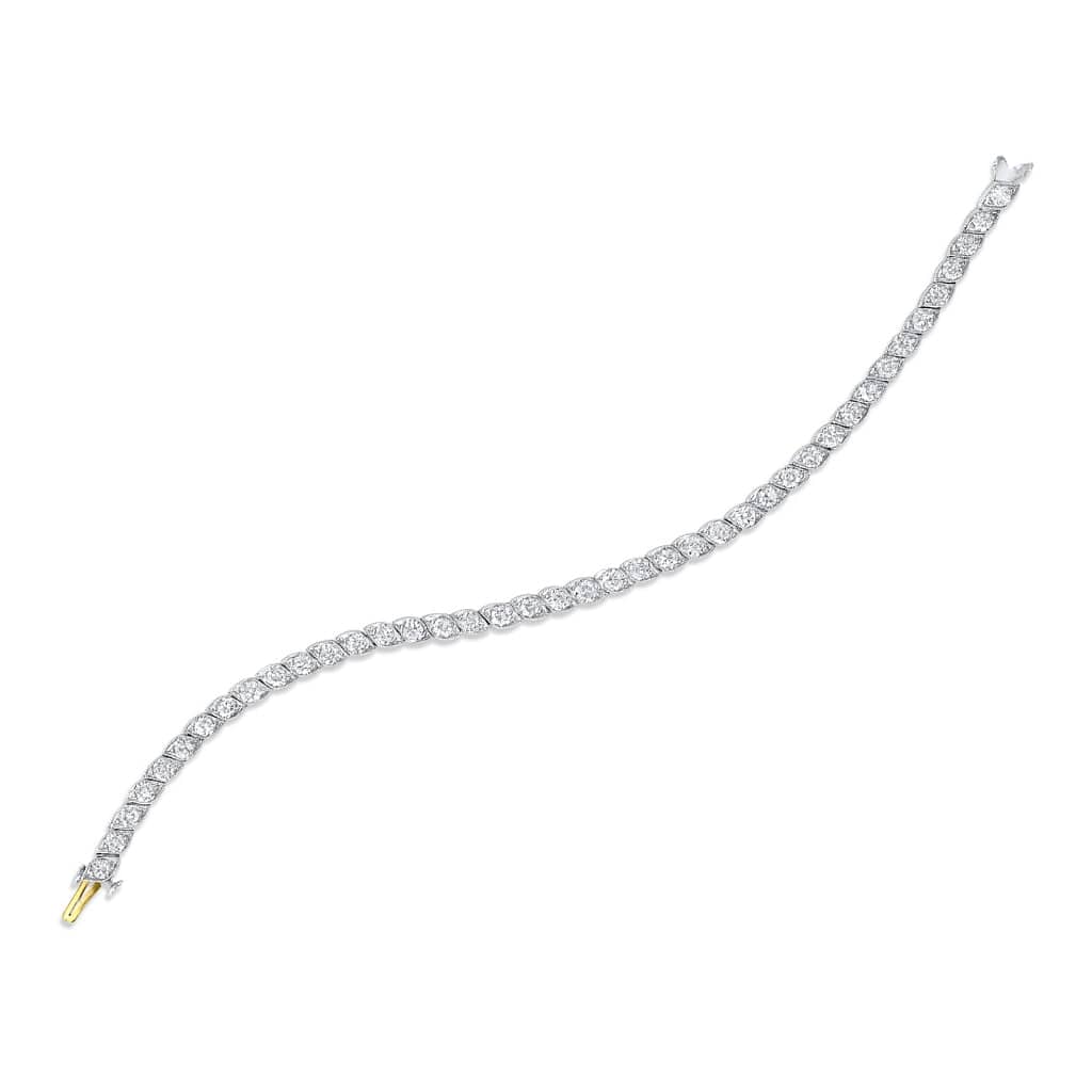 Estate Platinum Diamond Bracelet Signed "Je Caldwell"