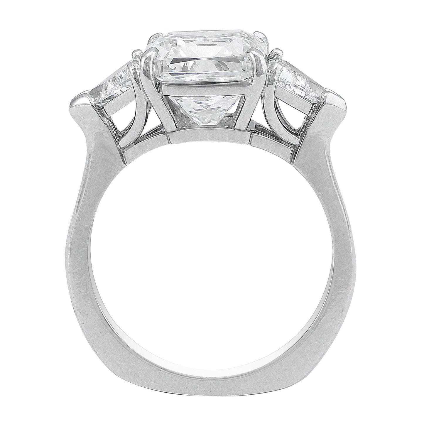 4.01ct Cushion Cut Diamond Platinum Ring