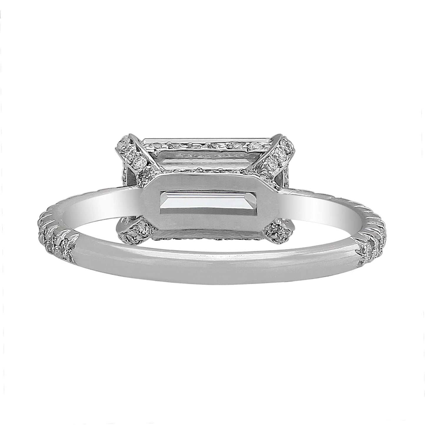 Riviera Platinum 2.01ct Emerald Cut Diamond Ring