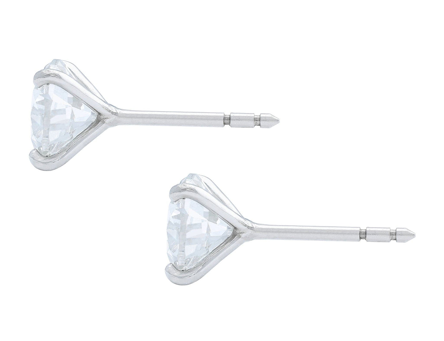Rivière Platinum 3.57ctw Diamond Studs