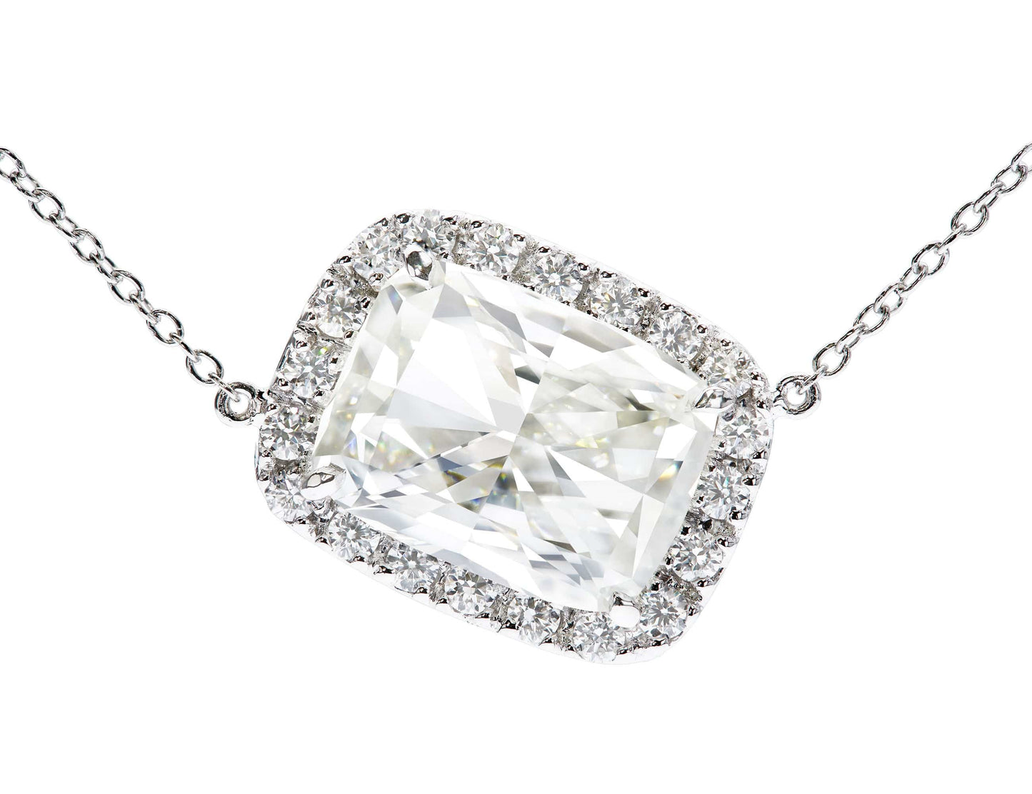 Rivière 5ct Cushion Cut Diamond Pendant