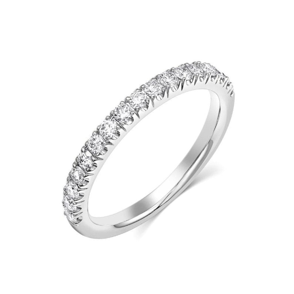 18kt White Gold 0.44ctw Half Pavè Band