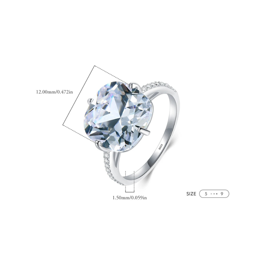 Luxury Pigeon Egg Cubic Zirconia Ring – 925 Sterling Silver
