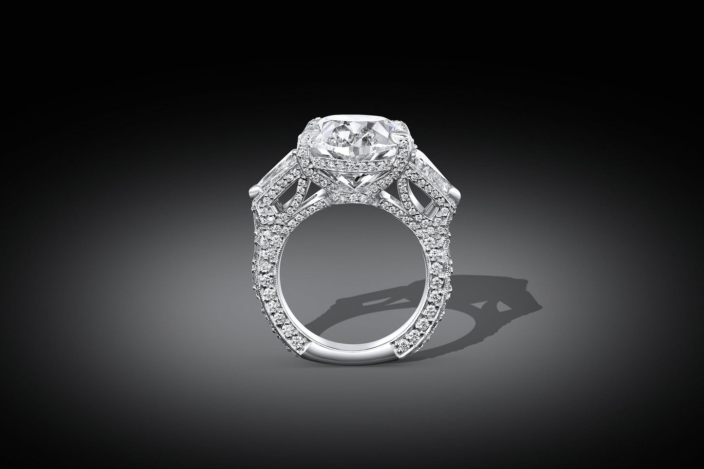 Rivière Platinum 13.96ct Oval Diamond Ring, GIA Certified