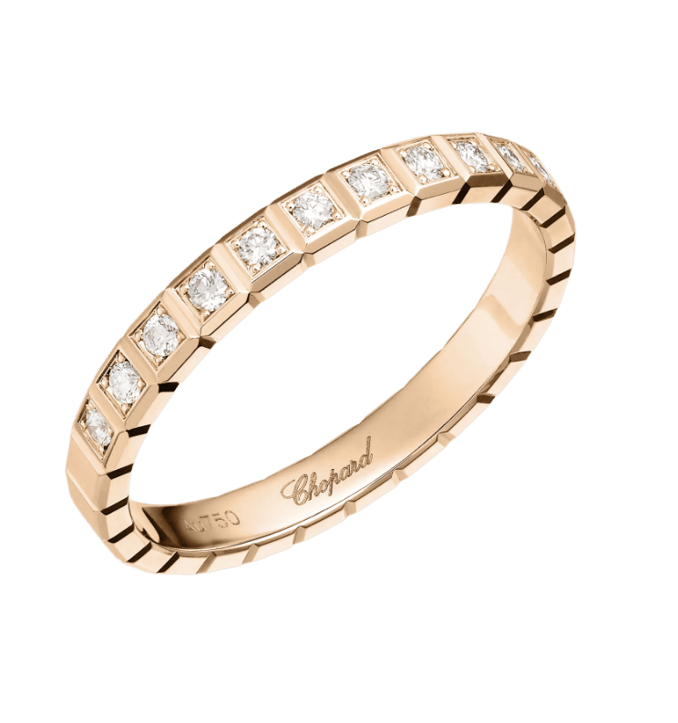 Ice Cube Half-Set Diamond Ring