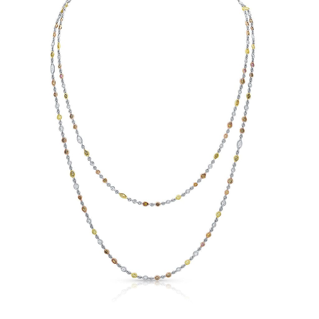 Rivière Multicolor Diamond Necklace 42"