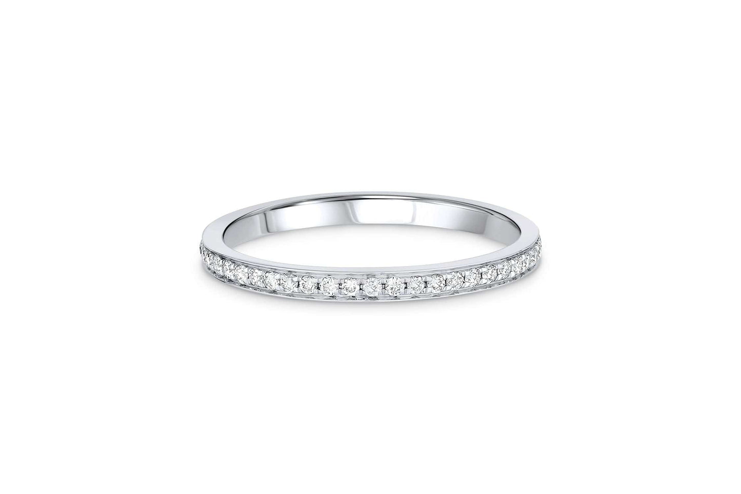 18k White Gold 0.20ctw Diamond Halfway Band