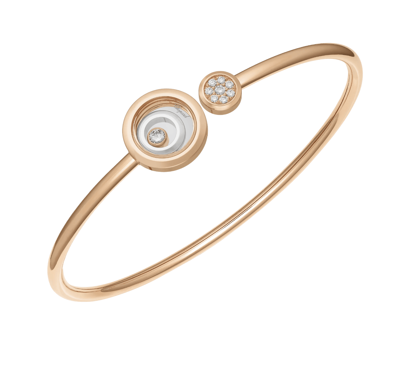 Happy Spirit Rose Gold Bangle Bracelet