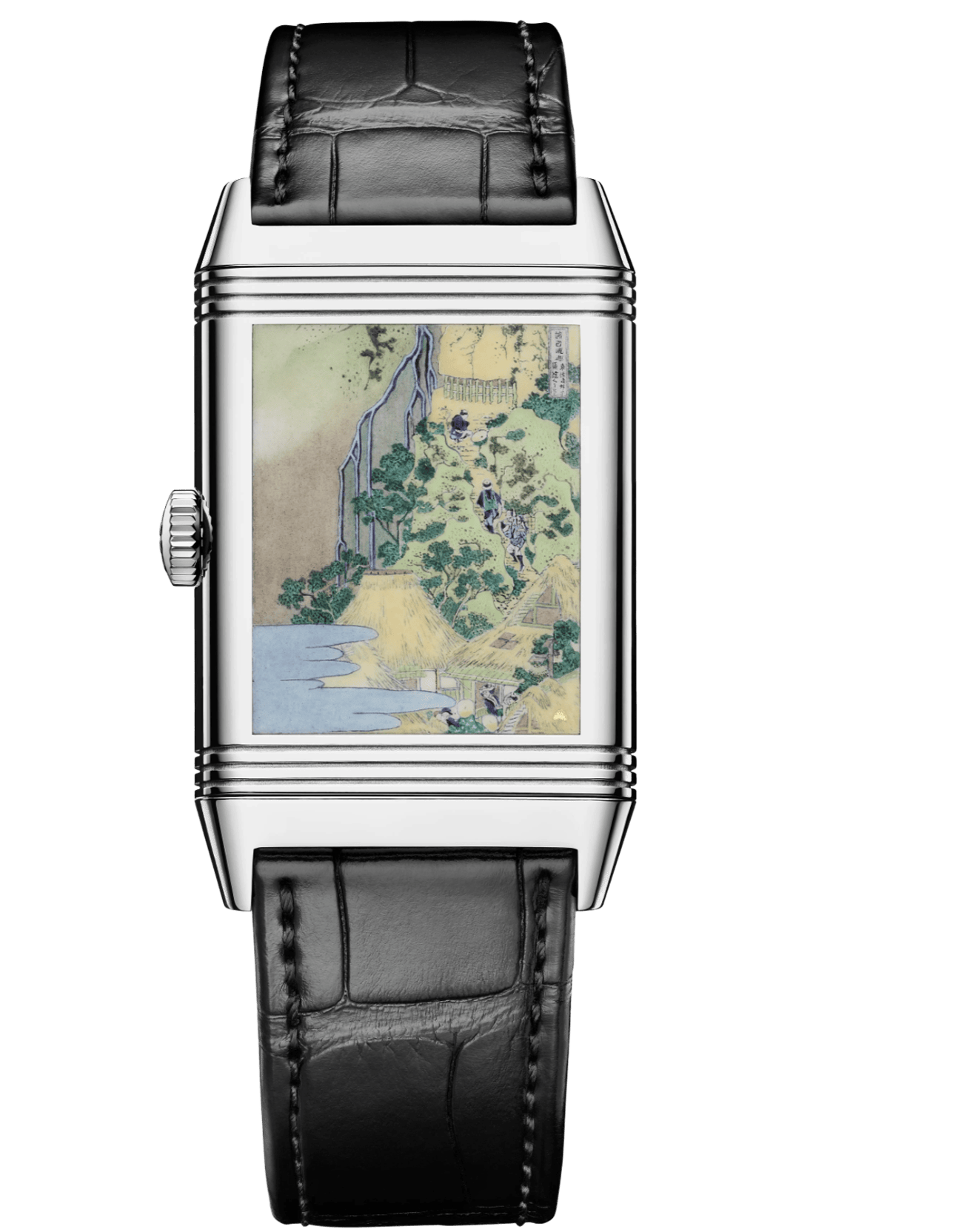 Reverso Tribute Enamel Hokusai Kiyotaki Kannon Waterfall Q39334T8