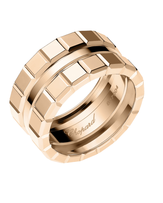 Ice Cube Rose Gold Diamond Ring