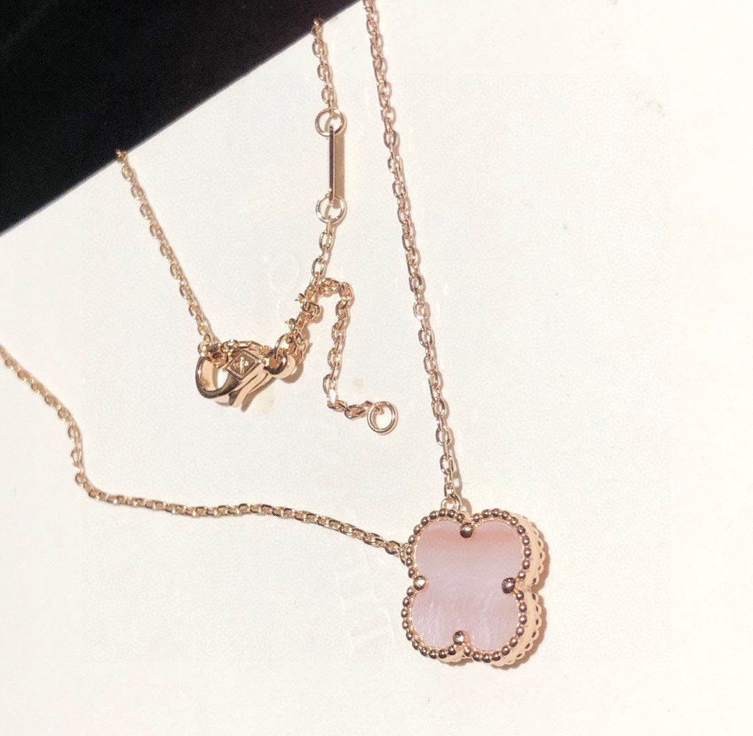 18K Celestial Vintage Alhambra Pink Necklace