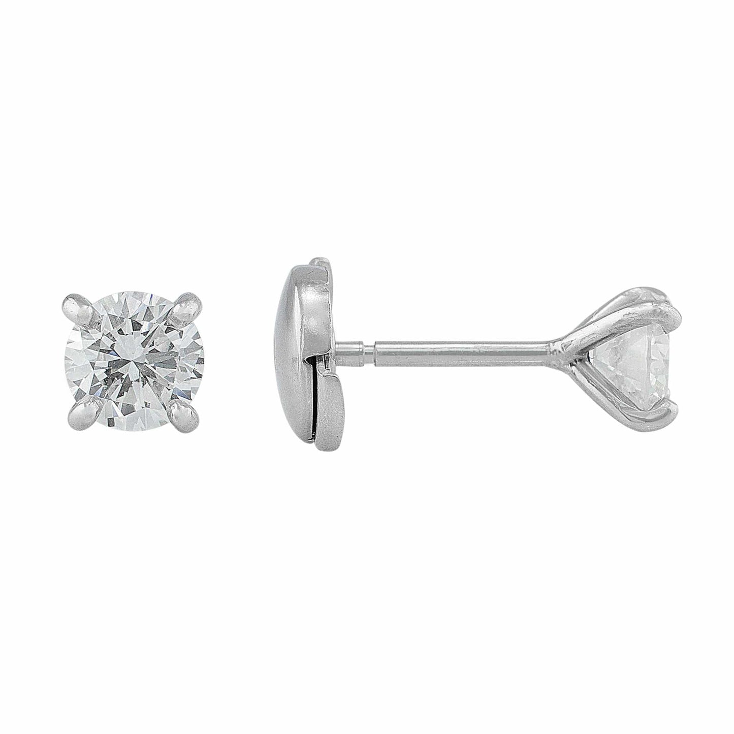 Platinum 1.13ctw Diamond Studs