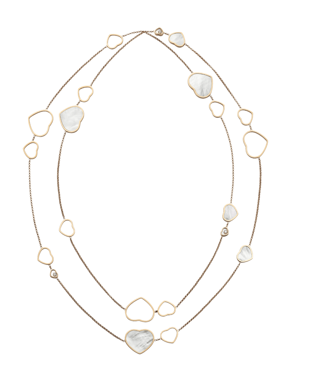 Happy Hearts Sautoir necklace Mother of Pearl