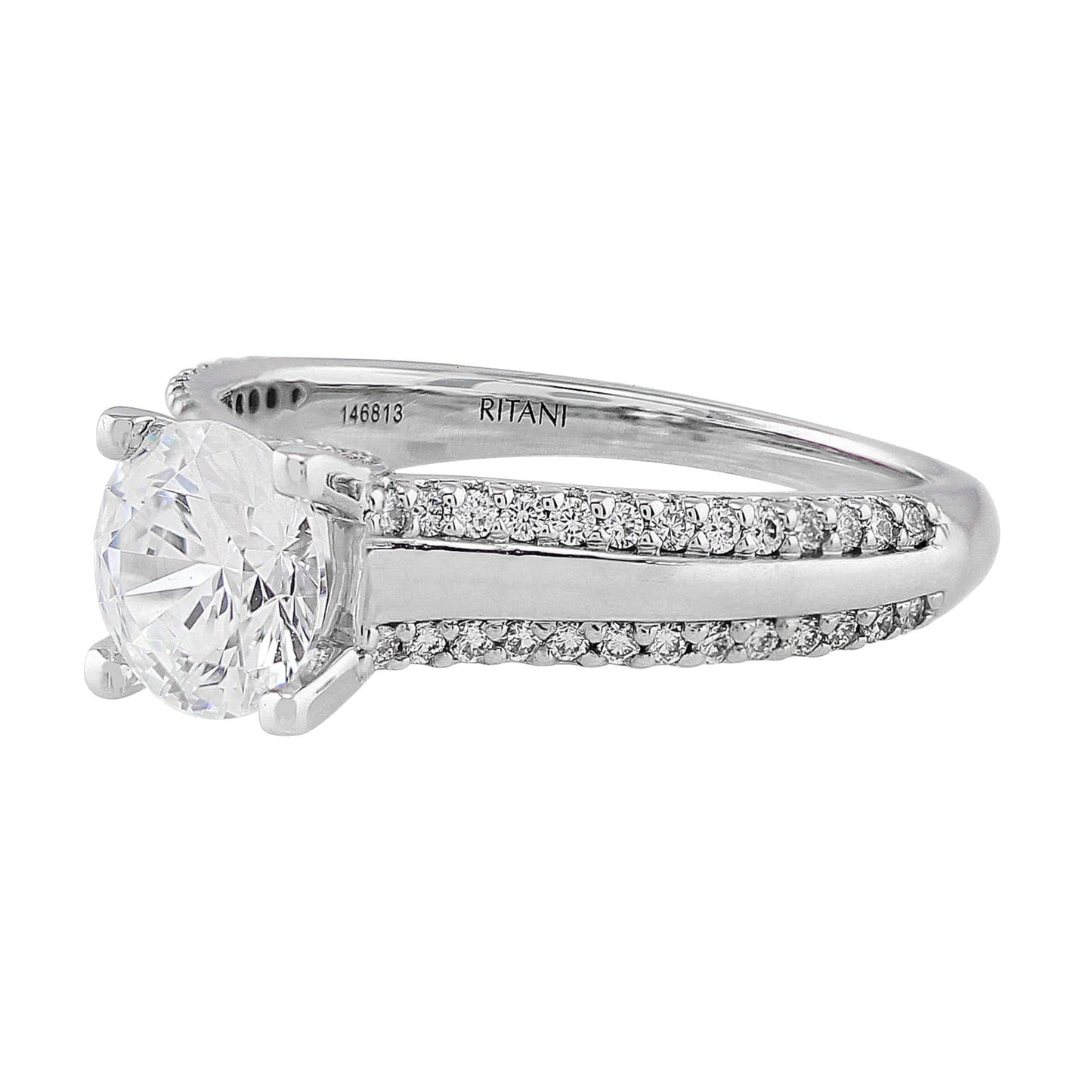 18k White Gold Diamond Classic Ring