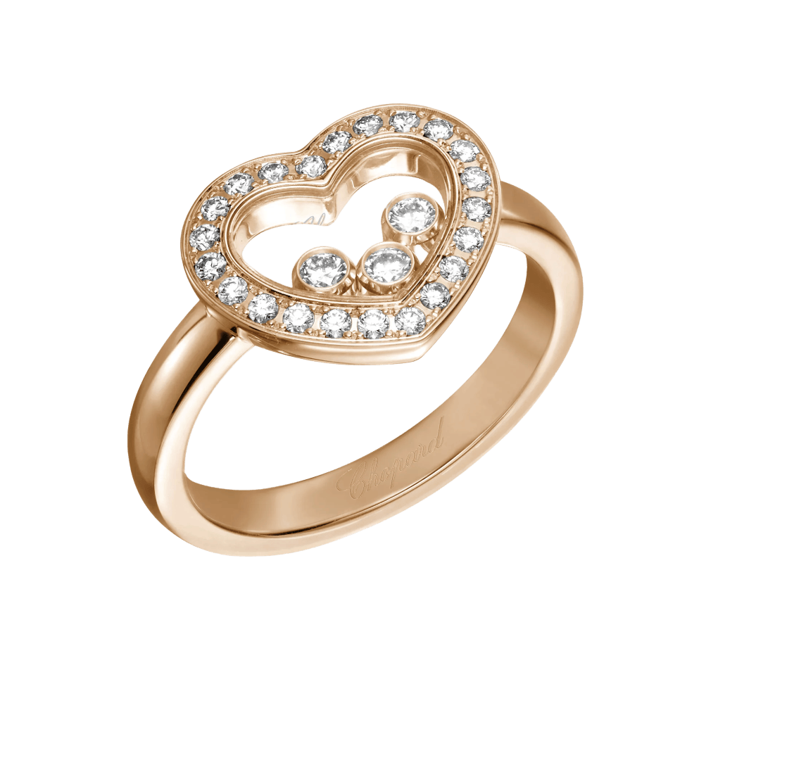 Happy Diamonds Icons Heart Rose Gold Diamond Ring