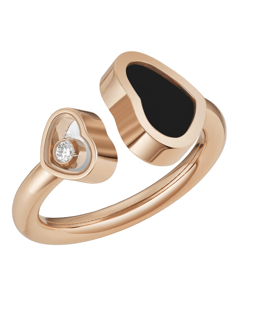 Happy Hearts Ring Onyx