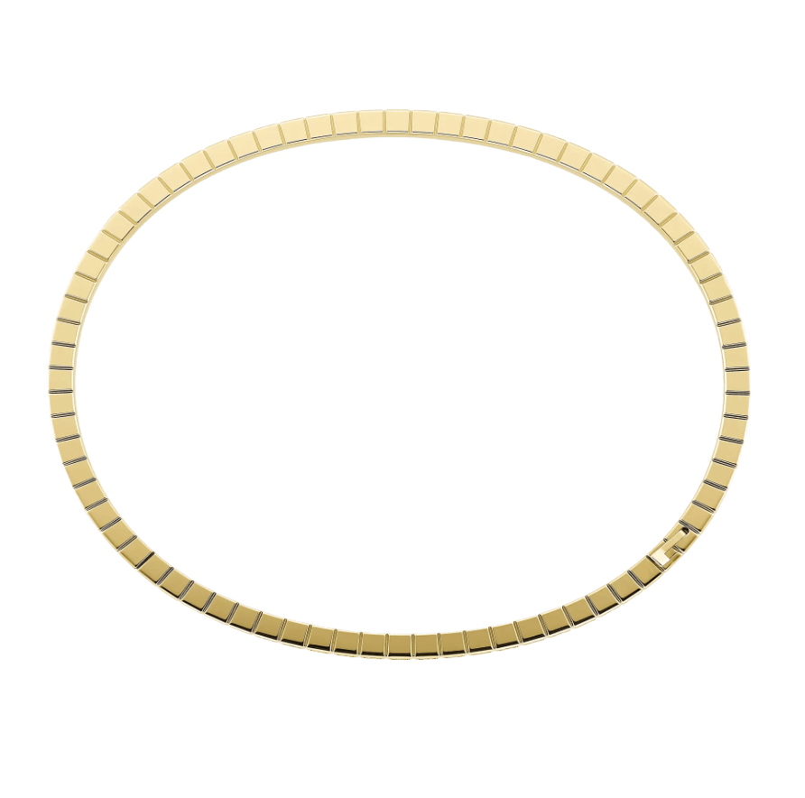 Ice Cube Yellow Gold Small Bangle Bracelet