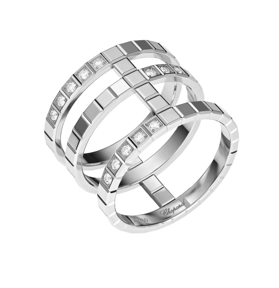 Ice Cube White Gold Diamond Ring