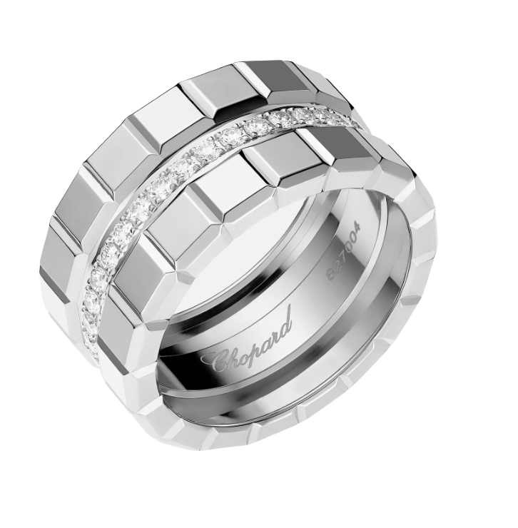 Ice Cube White Gold Diamond Ring
