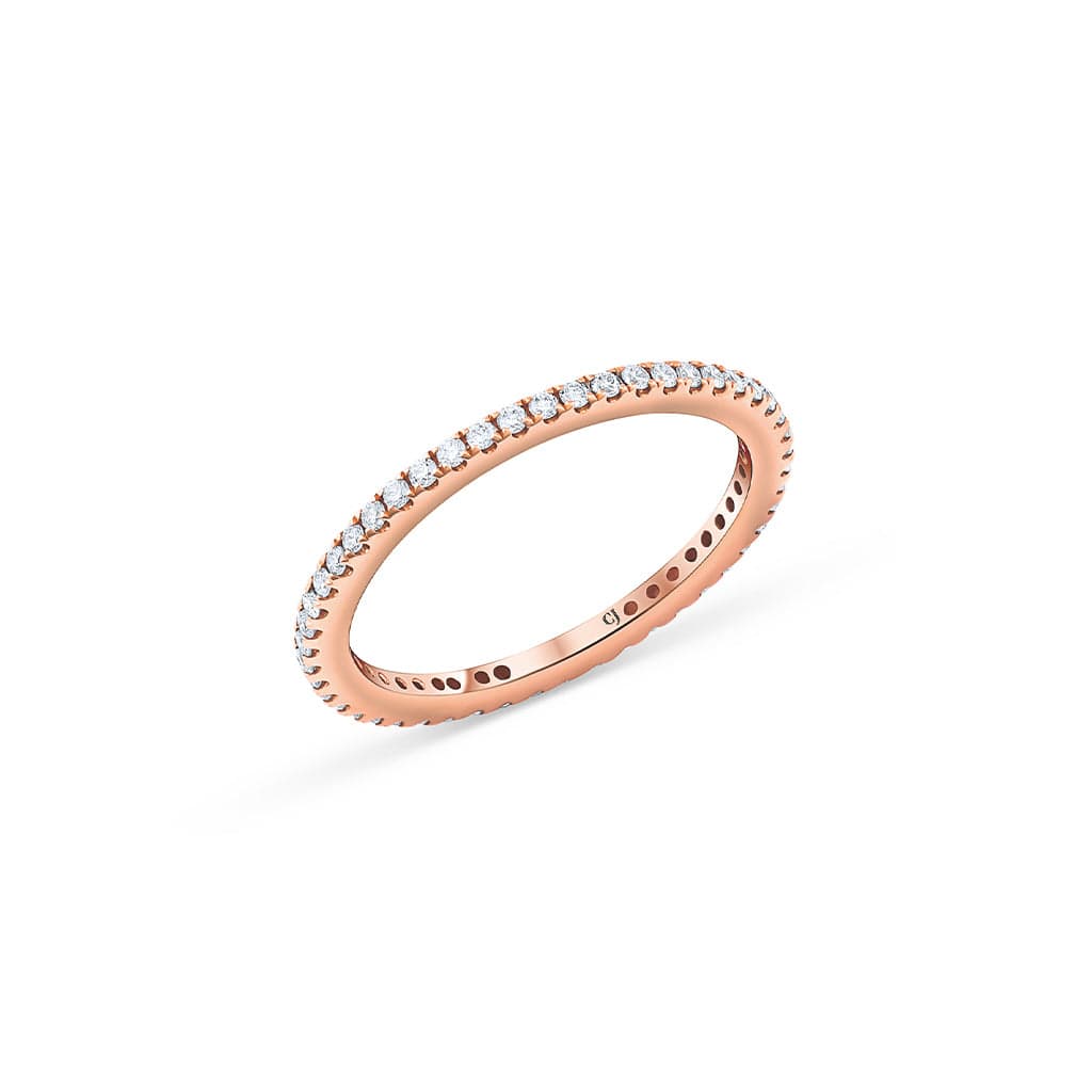 18K Rose Gold 49 Diamonds 0.28ctw Eternity Band
