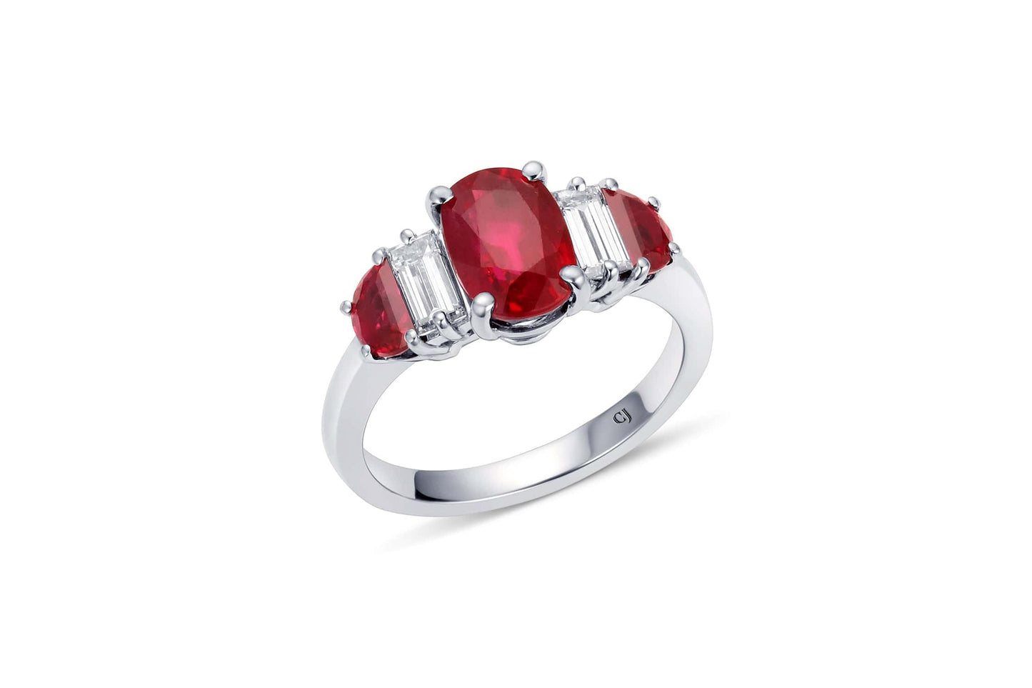 Platinum Ruby & Diamond Ring