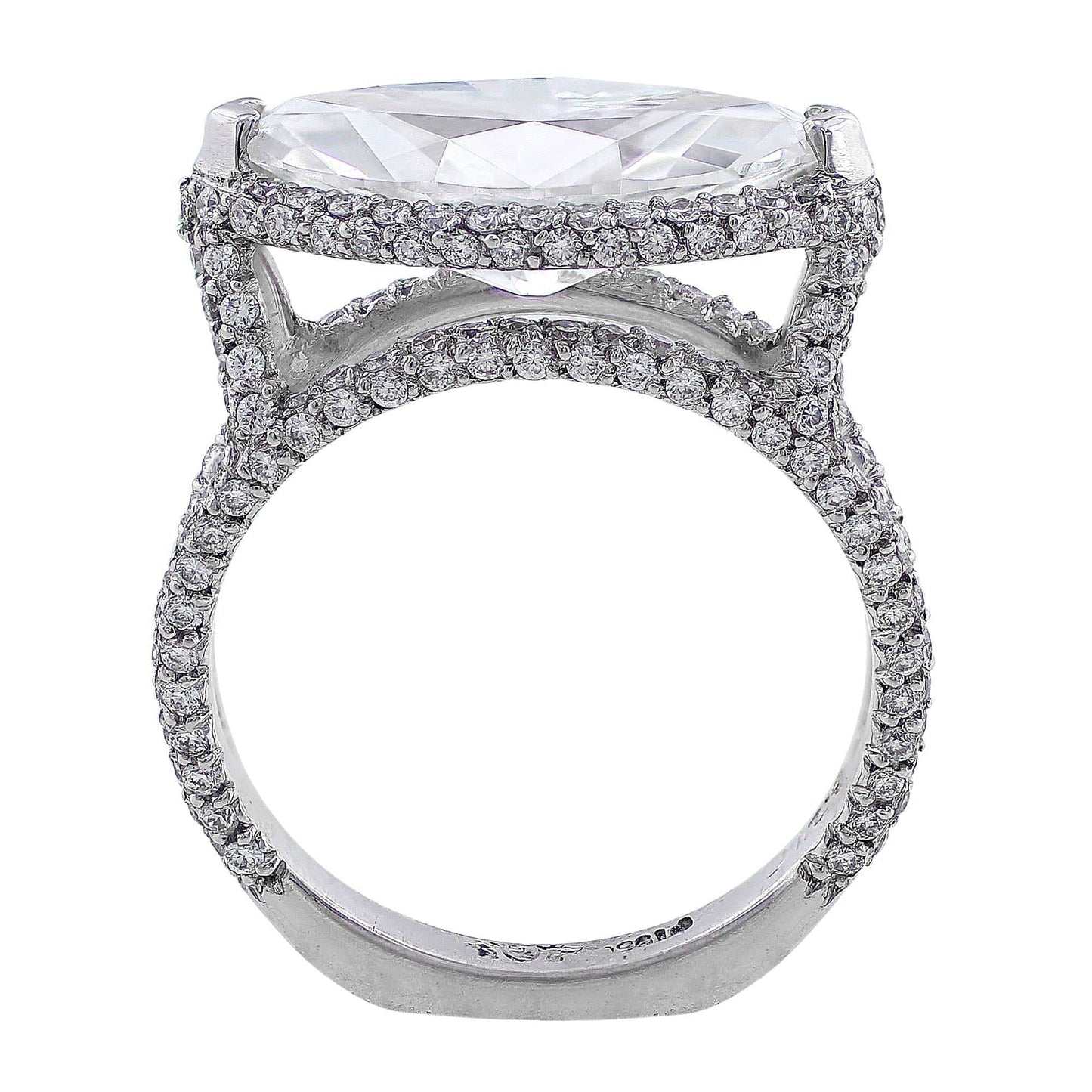 Rivière Platinum 3ct Horizontal Marquise Diamond Ring