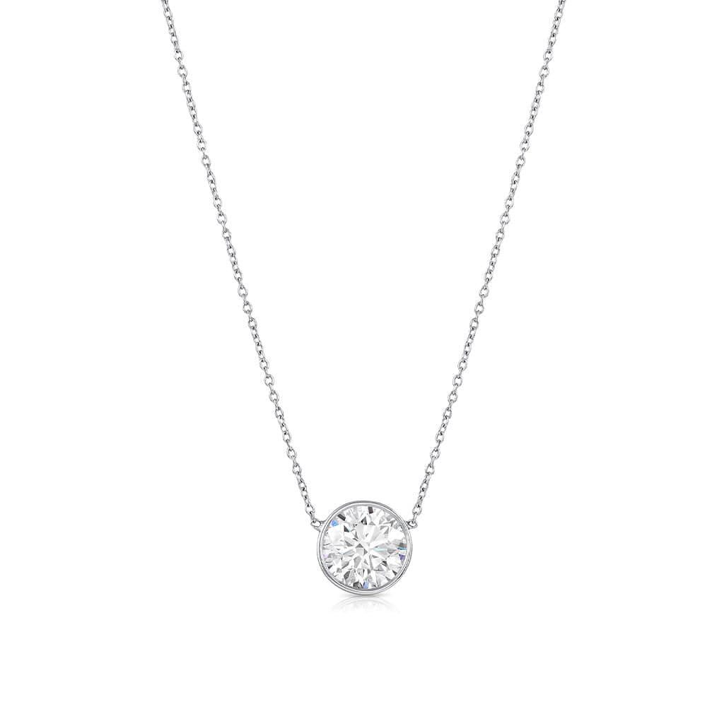 Rivière Platinum 0.90ct Diamond Solitaire Pendant Necklace, GIA Certified