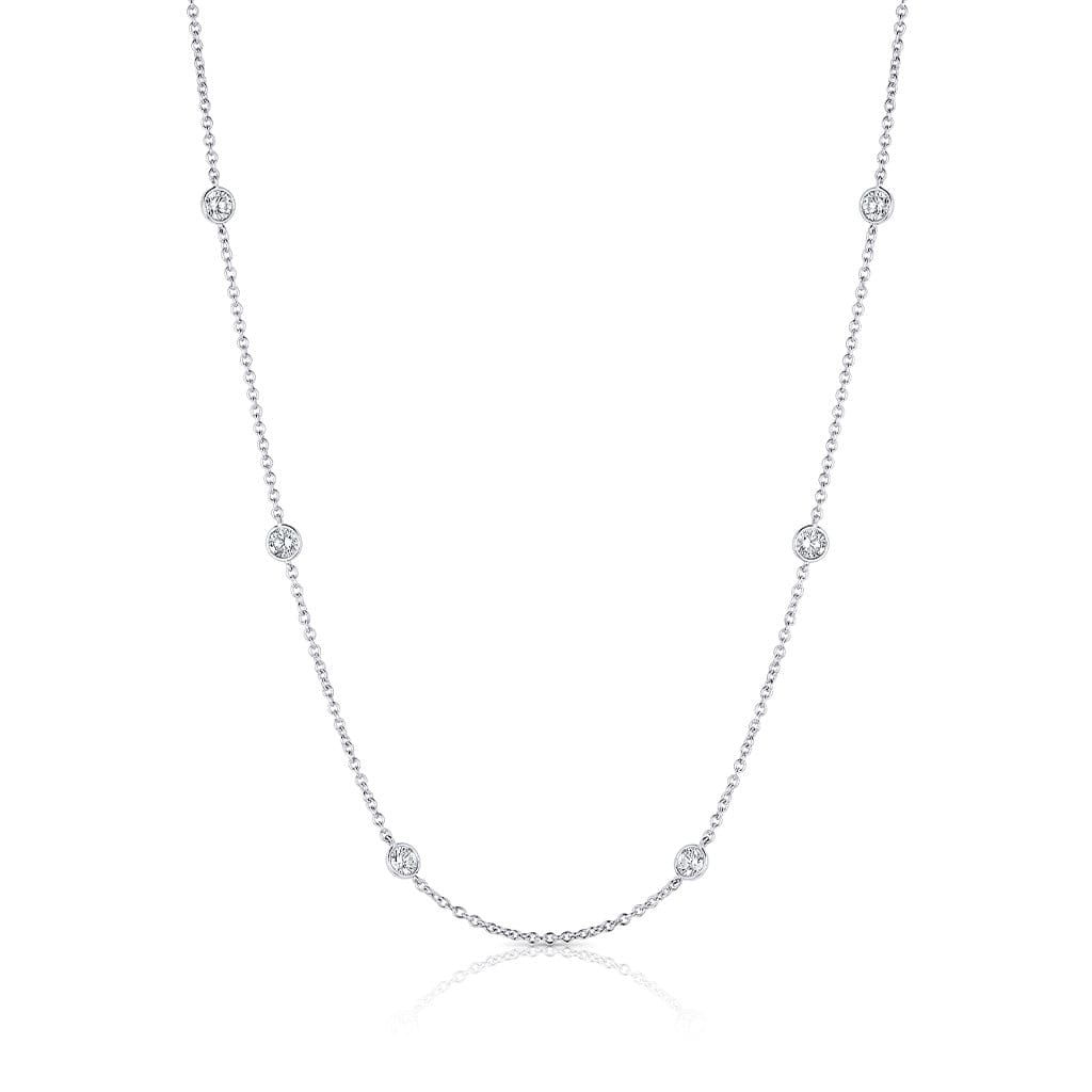 Rivière Platinum 2.52ctw 10 Diamonds by the Yard Necklace