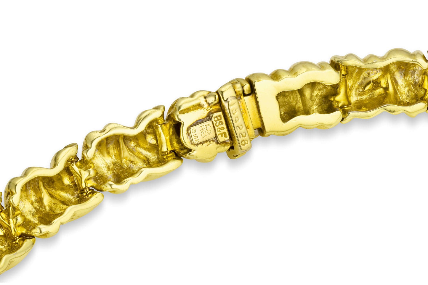 Estate José Hess 18K Yellow Gold & Diamond Twisted Braided Necklace
