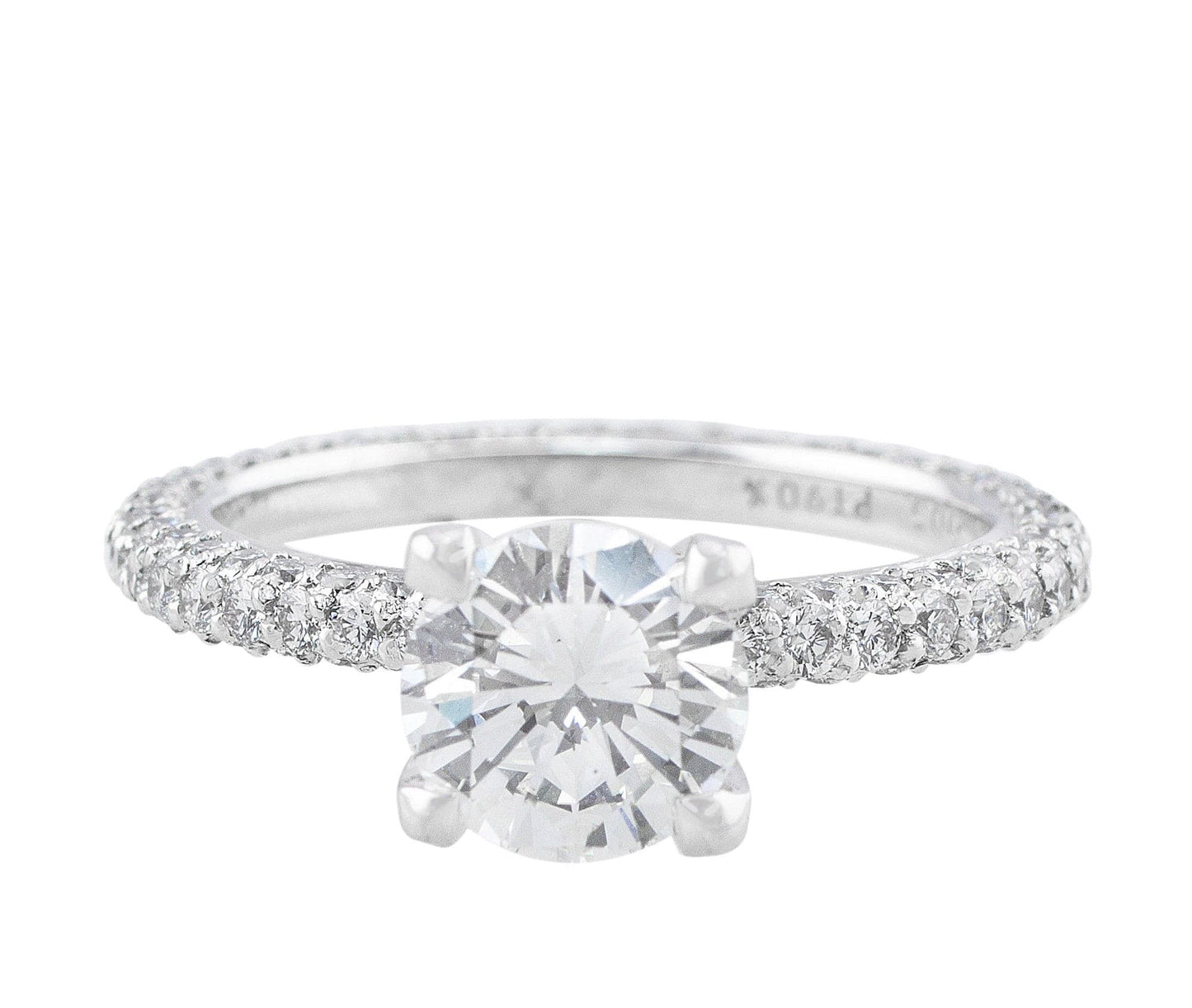 Platinum 1ct F VS1 Diamond Ring