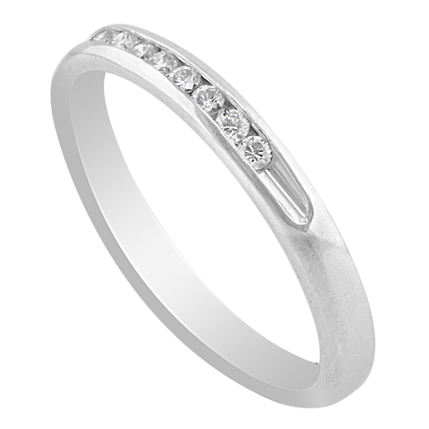 Estate Single Row Diamond Platinum Ring