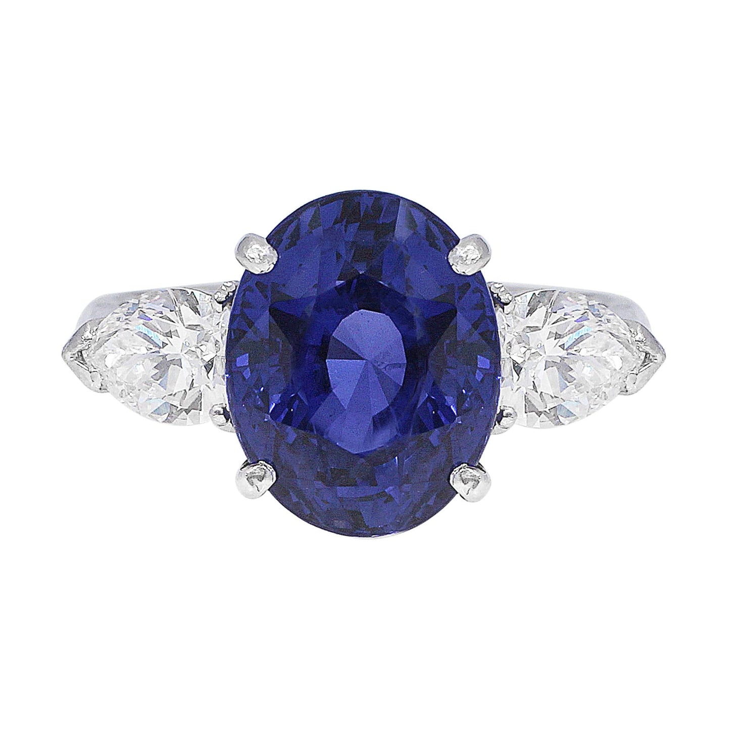 Platinum 7ct Natural Sapphire Ring