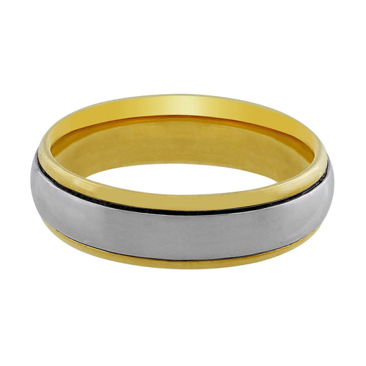 18kt Yellow Gold & Platinum Men's Band