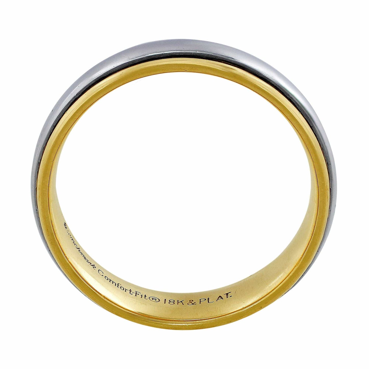 18kt Yellow Gold & Platinum Men's Band