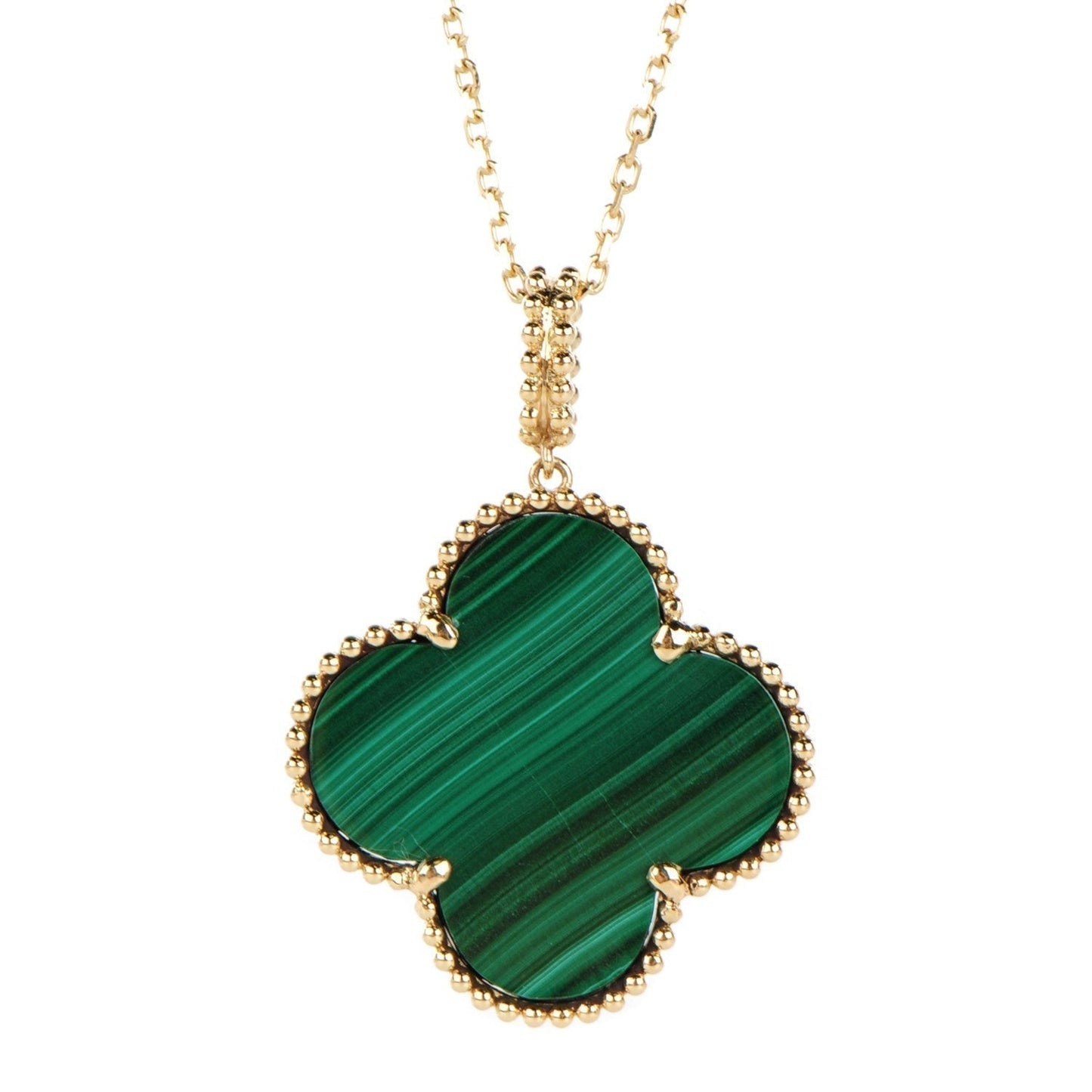 18K Celestial Magic Alhambra Malachite Necklace