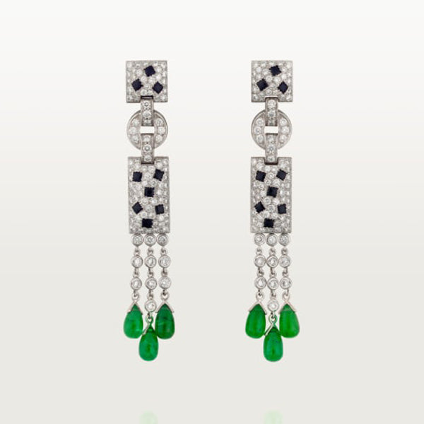 18K Celestial Panth̬re De Diamond Earrings