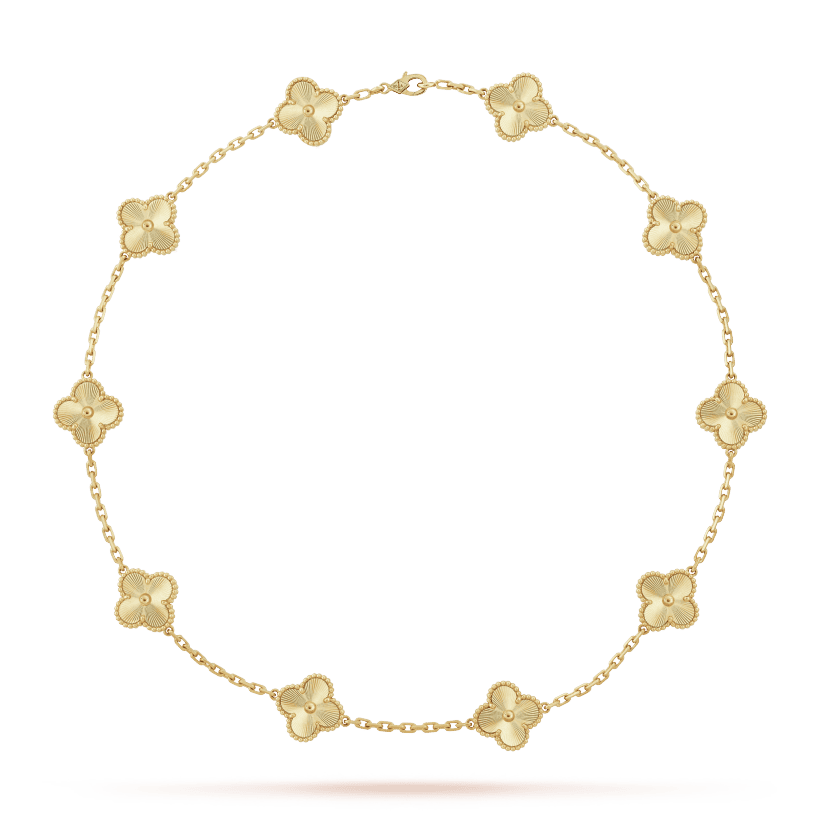 18K Celestial Vintage Alhambra 10 Motifs Necklace