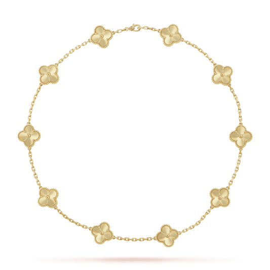 18K Celestial Vintage Alhambra 10 Motifs Necklace