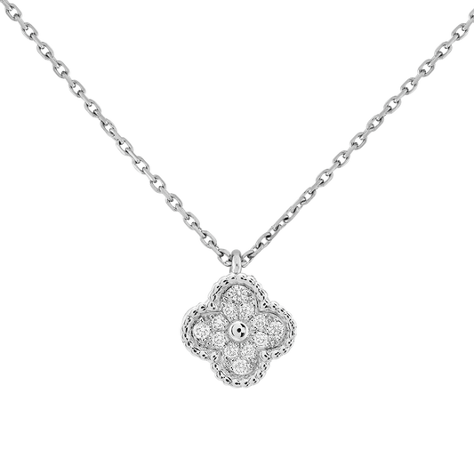 18K Celestial Sweet Alhambra Diamond Necklace