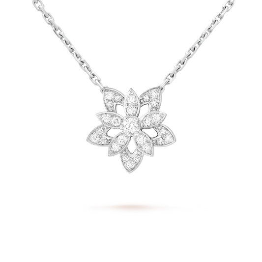 18K Celestial Lotus Openwork Pendant Necklace