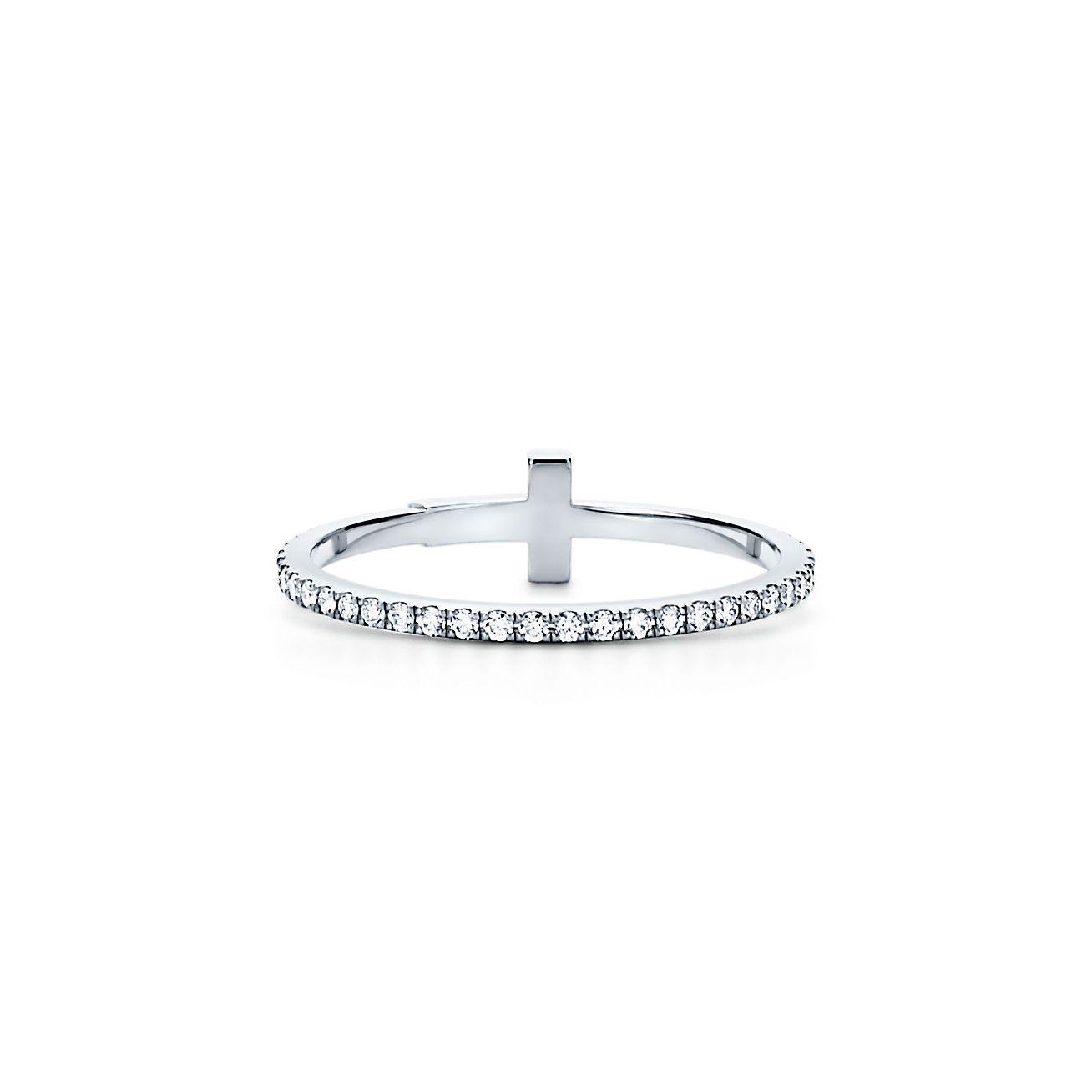18K Celestial T Diamond Wire  Ring