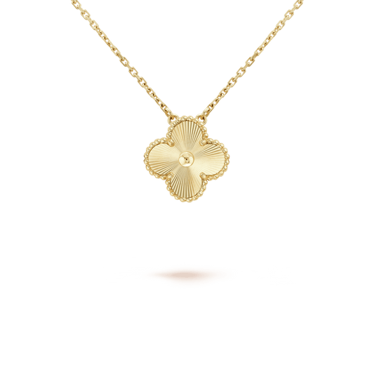 18K Celestial Vintage Alhambra Pendant Clover Necklace